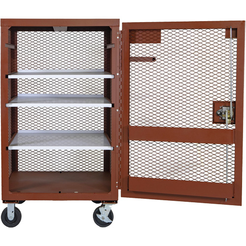 Armoire mobile en treillis, Acier, 22 pi³, Rouge Sidevic Inc.