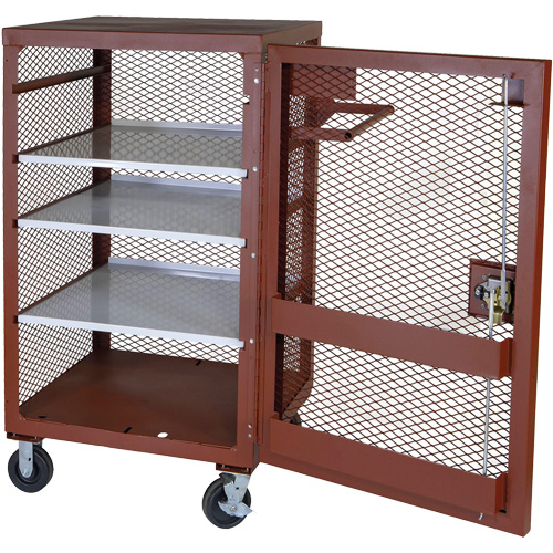 Armoire mobile en treillis, Acier, 22 pi³, Rouge Sidevic Inc.