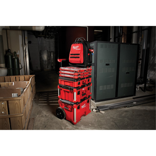 Sac &agrave; dos Packout, 15-3/4" lo x 11-4/5" la, Noir/Rouge, Balistique Sidevic Inc.