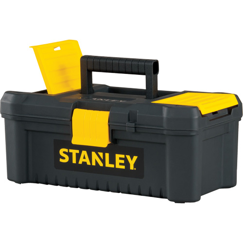 Essential&reg; Tool Box with Tray, 12-1/2" W x 7-3/8" D x 5-1/8" H, Black/Yellow Sidevic Inc.