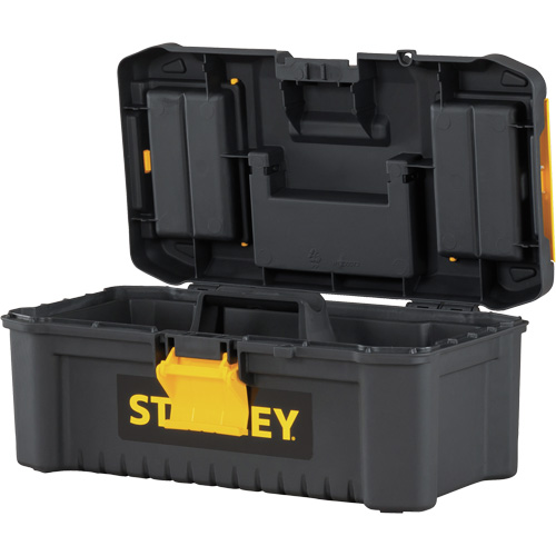 Essential&reg; Tool Box with Tray, 12-1/2" W x 7-3/8" D x 5-1/8" H, Black/Yellow Sidevic Inc.