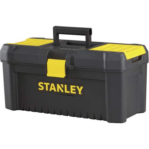 Essential&reg; Tool Box with Tray, 16" W x 8" D x 7-3/10" H, Black/Yellow Sidevic Inc.