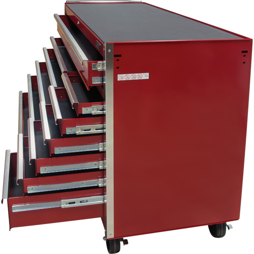 Chariot &agrave; outils industriel, 12 tiroirs, 56" la x 24-1/2" p x 38-1/8" h, Rouge Sidevic Inc.
