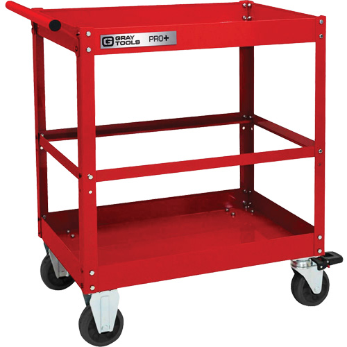 Chariot utilitaire robuste s&eacute;rie PRO+, 2 tiers, 30-1/5" x 38-1/3" x 19-1/2" Sidevic Inc.
