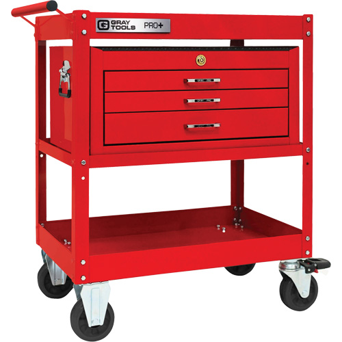 PRO+ Series Heavy-Duty Utility Cart with Intermediate Chest, 2 Tiers, 30-1/5" x 38-1/3" x 19-1/2" Sidevic Inc.