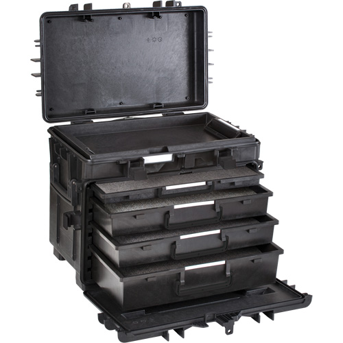 Mobile Tool Chest With Drawers, 6 Drawers, 22-4/5" W x 15" D x 18" H, Black Sidevic Inc.