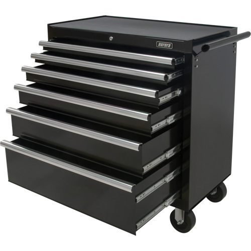 Chariot &agrave; outils industriel, 6 tiroirs, 39" la x 20-4/5" p x 38-1/2" h, Noir Sidevic Inc.