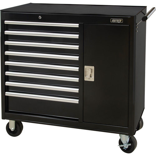 Chariot &agrave; outils industriel, 8 tiroirs, 44-3/10" la x 21-1/10" p x 36-7/10" h, Noir Sidevic Inc.