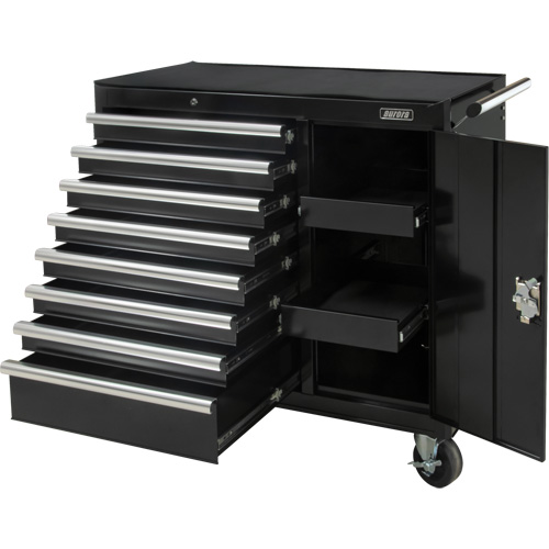 Chariot &agrave; outils industriel, 8 tiroirs, 44-3/10" la x 21-1/10" p x 36-7/10" h, Noir Sidevic Inc.