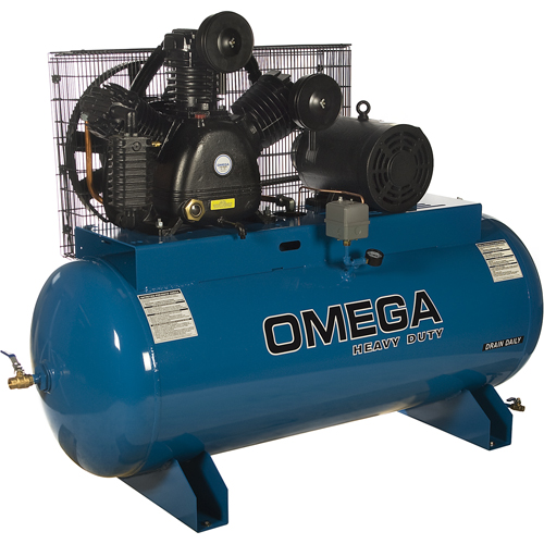 Industrial Series Air Compressors - Horizontal Compressors - Two Stage, 100 Gal. (120 US Gal) Sidevic Inc.