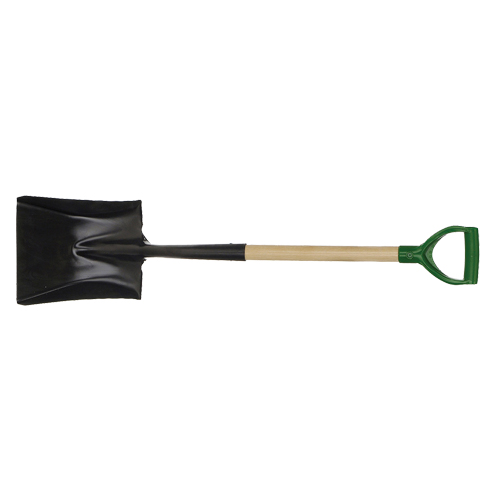 Square Point Shovel, Wood, Tempered Steel Blade, D-Grip Handle, 29" Long Sidevic Inc.