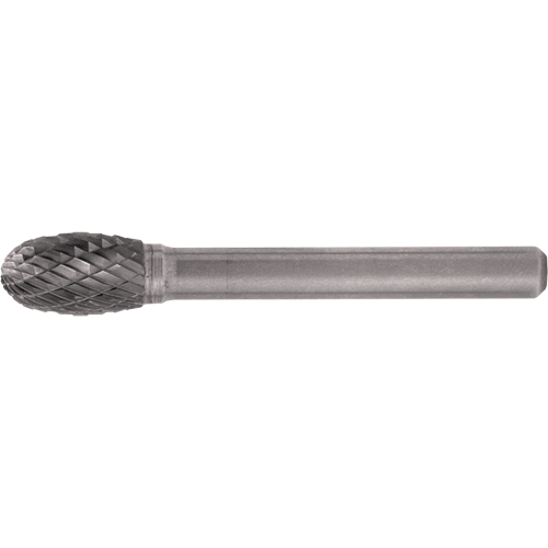 CLEVELAND Solid Carbide Burrs - Oval Shape, SE-1, 1/4" Dia., 1/4" Shank, 3/8" Depth of Cut Sidevic Inc.