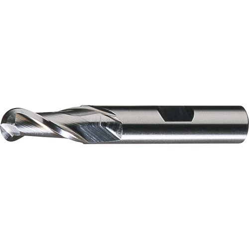CLEVELAND Centre Cutting Ball Nose Single End Finishers, 1/2" Dia., 2 Flutes, Cobalt Sidevic Inc.