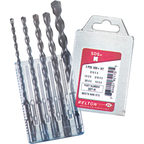 SDS+ Drill Sets, 5 Pieces, Alloy Steel Sidevic Inc.