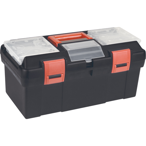 Plastic Tool Box, 17-1/2" W x 9-1/2" D x 8" H, Black Sidevic Inc.