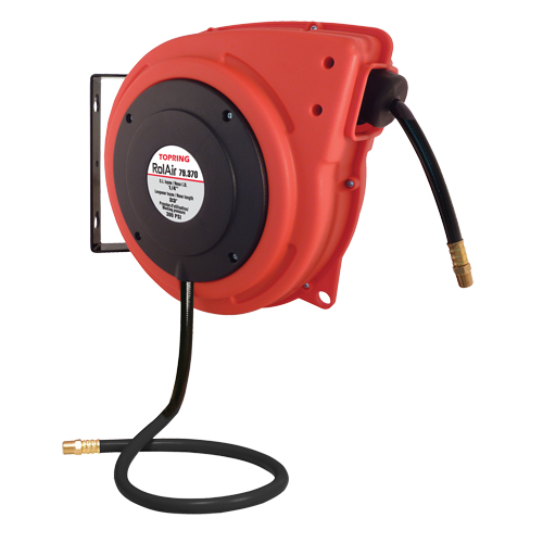 Rolair Automatic Rewind Hose Reel With PVC Hose, Air, 1/4" x 33', Single Hose, 300 psi Sidevic Inc.
