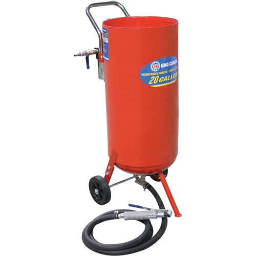 Pressure Abrasive Sandblasters, 6-25 CFM, 16.6 Gal. (20 US Gal) Tank Sidevic Inc.
