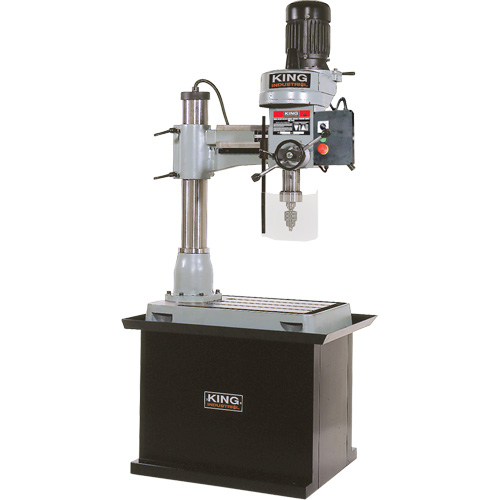 Radial Drilling Machine with Stand, 1/2" Chuck, 5 Speed(s), 19-5/8" W x 21-5/8" L, #3 Morse Sidevic Inc.