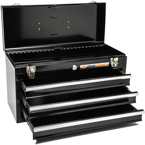Boîte &agrave; outils portative, 20" la, 3 tiroirs, Noir Sidevic Inc.