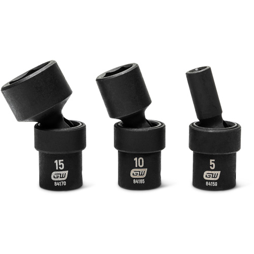12-Piece 1/4" Drive 6 Point Universal impact Metric Flex Socket Set Sidevic Inc.
