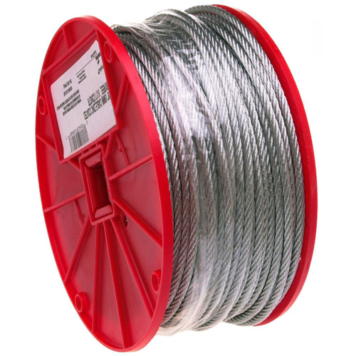 C&acirc;ble m&eacute;tallique, 500' (152,4 m) x 1/8", 340 lb (0,17 tonne), Galvanis&eacute; Sidevic Inc.