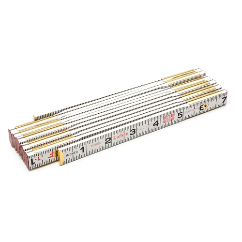 Folding Wood Rule, 6' L, Wood, 1/6" Graduations Sidevic Inc.