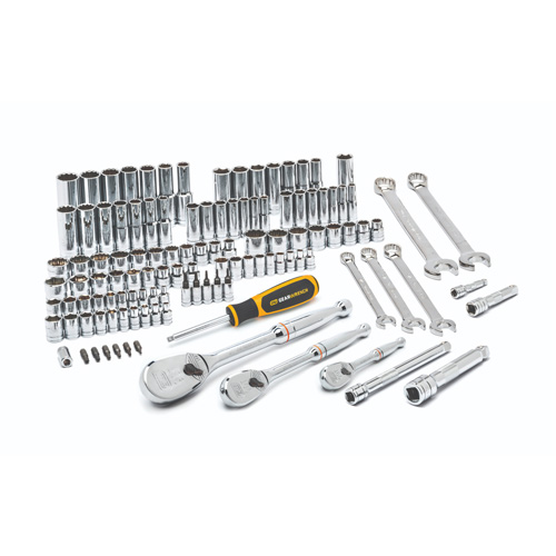 Jeu d'outils pour m&eacute;caniciens &agrave; 6 et 12 pans standards et profonds de 1/4", 3/8" et 1/2" SAE/m&eacute;triques Sidevic Inc.