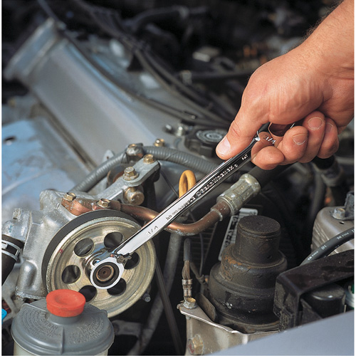 72-Tooth 12 Point Reversible Ratcheting SAE Wrench Set with Tool Roll, Combination, 7 Pieces, Imperial Sidevic Inc.