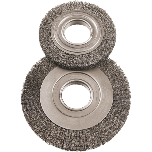 8" Major Wire Wheel Brushes, 8" Dia., 0.012" Fill, 2" Arbor Sidevic Inc.