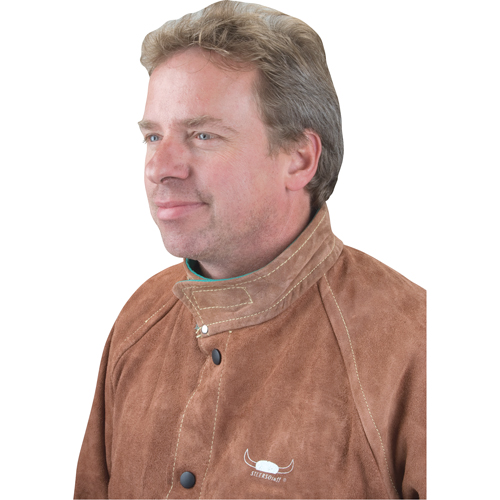 Welding Jacket, Leather, 4X-Large, Lava Brown Sidevic Inc.