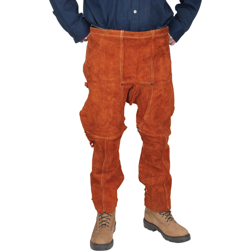 Leather Split Leg Apron & Chaps, 40" L, Lava Brown Sidevic Inc.
