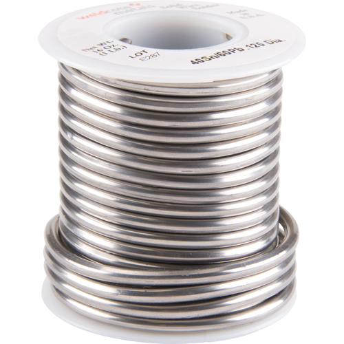 M&eacute;tal d'apport standard, &agrave; base de plomb, 40 % d'&eacute;tain, 60 % de plomb, &acirc;me Plein, dia. 0,125" Sidevic Inc.