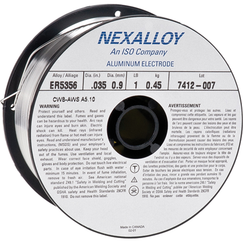 5356 Welding Wire, Aluminum, 0.035" Diameter Sidevic Inc.