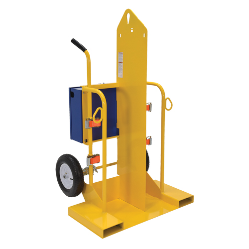 Welding Cylinder Torch Cart, Pneumatic Wheels, 24" W x 19-1/2" L Base, 500 lbs. Sidevic Inc.