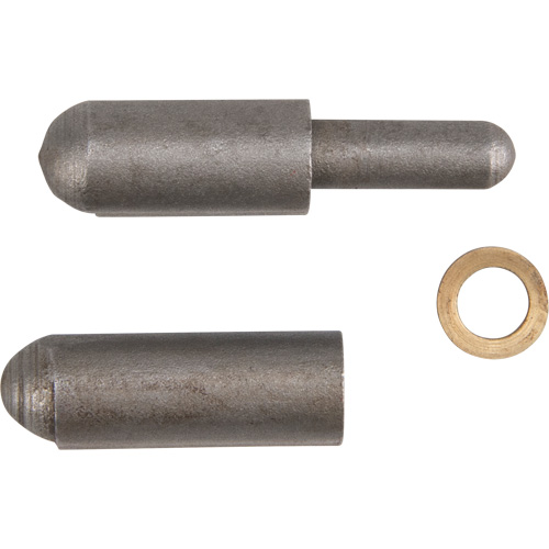 Weld-On Hinge, 0.315" Dia. x 1.575" L, Mild Steel w/Fixed Steel Pin Sidevic Inc.