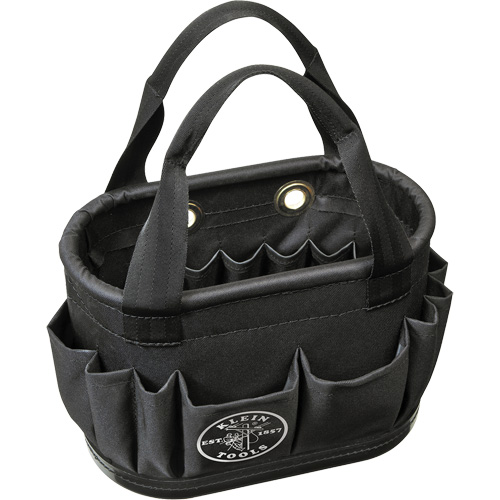 Seau a&eacute;rien &agrave; corps dur avec 29 poches, 14" lo x 10" h, Polyester, Noir Sidevic Inc.