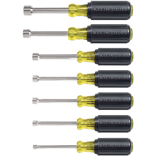 3" Shaft Cushion Grip Nut Driver Sets, 7 Pcs., Magnetic Sidevic Inc.