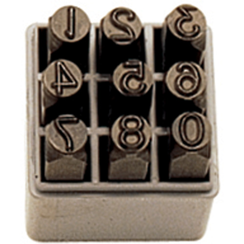 Jeu de num&eacute;ros &agrave; estamper &agrave; la main, 9 morceaux Sidevic Inc.