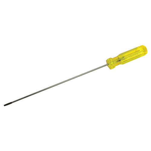 Electrician's Slotted Screwdriver, 1/8" Tip, Round, 11-1/2" L, Plastic Handle Sidevic Inc.