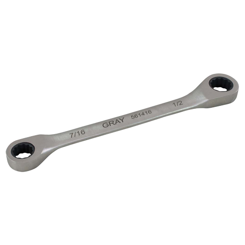 Cl&eacute; &agrave; cliquet polygonale double pour engrenage, 12 pans, 7/16" x 1/2", Fini Ordinaire Sidevic Inc.