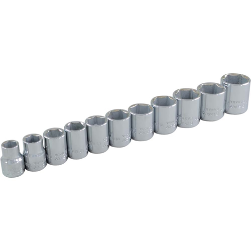 Socket Set, 11 Pcs, 3/8" Drive Size Sidevic Inc.