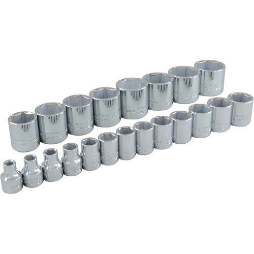 Socket Set, 21 Pcs, 3/8" Drive Size Sidevic Inc.