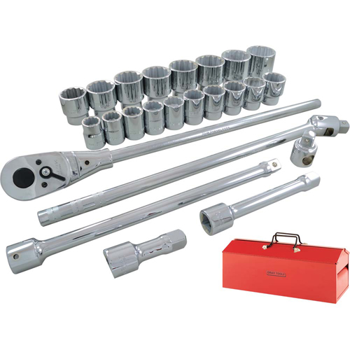 Jeu de douilles et accessoires, 26 Mcx, Prise de 3/4" Sidevic Inc.