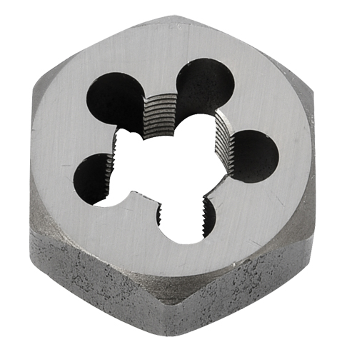 Hex Rethreading Die Nut, 1"/1-1/16" Dia., 3/8"-18 Thread, Carbon Steel/Chromium Steel Sidevic Inc.