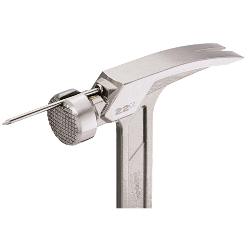 Milled Face Framing Hammer, 22 oz., Solid Steel Handle, 15" L Sidevic Inc.