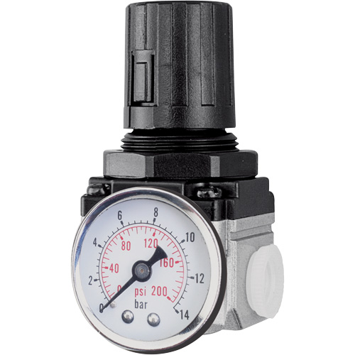 R&eacute;gulateur de d&eacute;bit d'air (manom&egrave;tre compris), 1/4" NPT, PSI max. de 220 PSI, Modulaire Sidevic Inc.