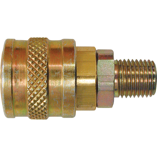 Raccords rapides - 1/4" industriel, &agrave; soupape/1 voie - Raccords automatiques, Laiton Sidevic Inc.