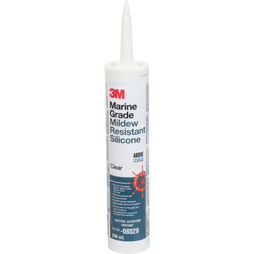 Produit d'&eacute;tanch&eacute;it&eacute; &agrave; base de silicone de calibre marin, 296 ml, Cartouche, Transparent Sidevic Inc.