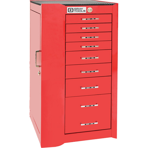 Pro+ Left Side Rider Tool Cabinet, 8 Drawers, 19" W x 19" D x 36-1/2" H, Red Sidevic Inc.