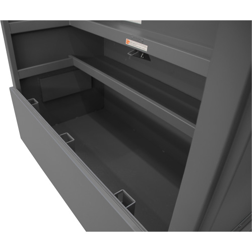 Boîte de rangement pour le chantier, style piano, 60-1/2" la x 34-3/4" p x 49-3/8" h, Gris Sidevic Inc.